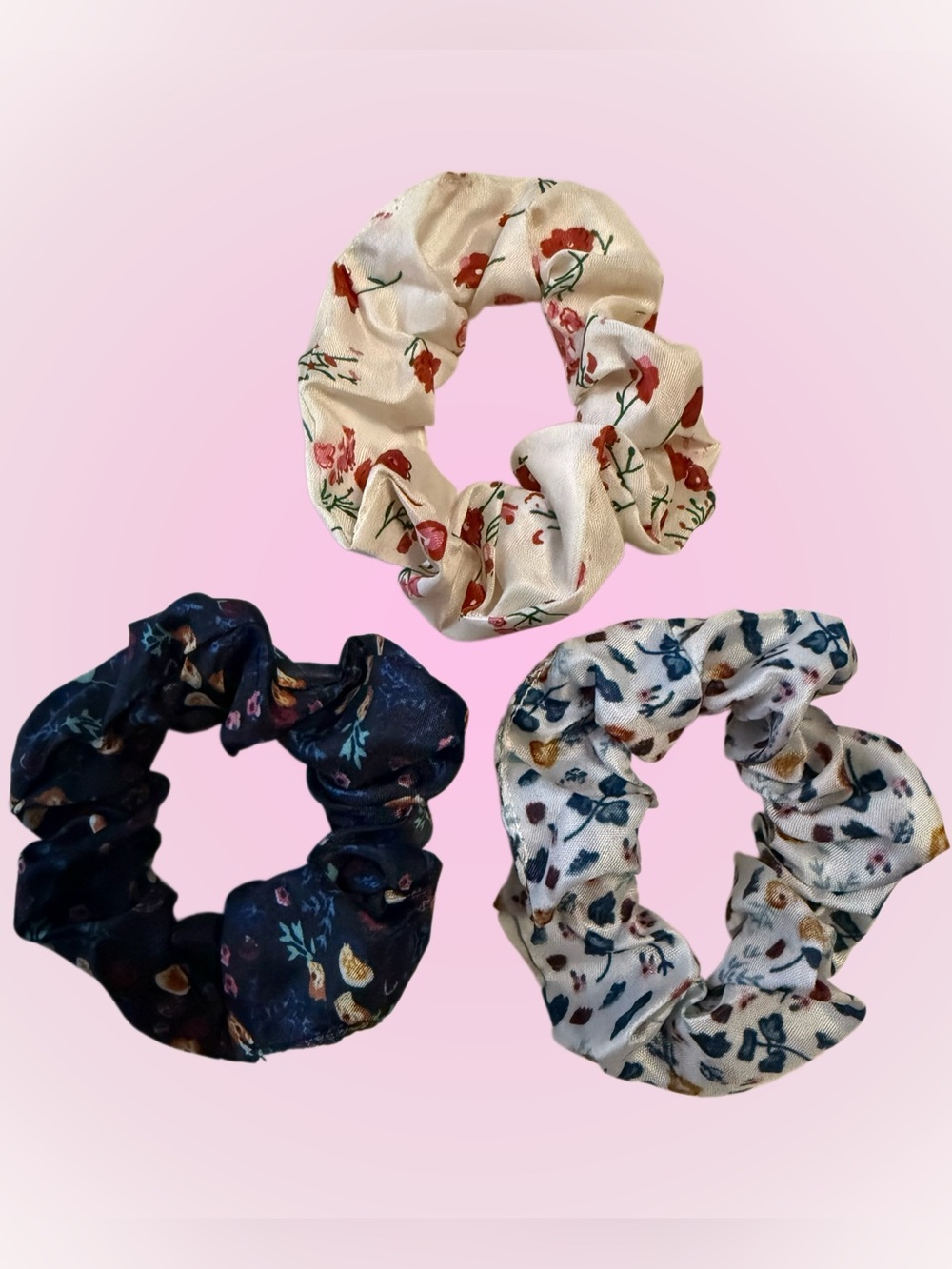 Floral Scrunchie Set Hair Accessories